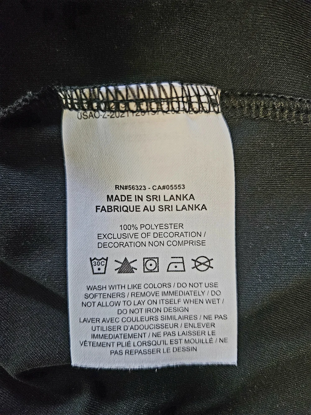 Nike Black Tee with White Layered Swoosh